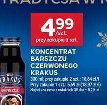 Koncentrat barszczu czerwonego Krakus promocja w Stokrotka