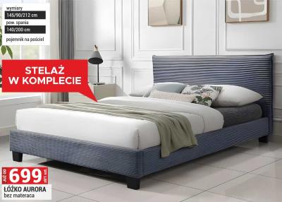 Łóżko AURORA bez materaca promocja w Merkury Market