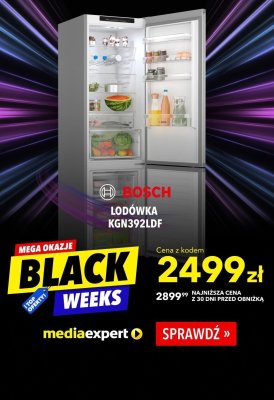 Lodówka BOSCH KGN392LDF promocja w Media Expert