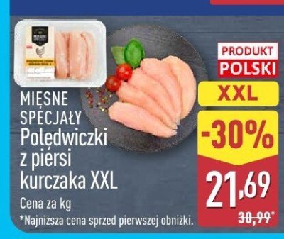 Polędwiczki z piersi kurczaka XXL promocja w Aldi