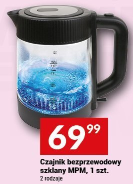 Czajnik bezprzewodowy szklany MPM, 1 szt. promocja w Twój Market