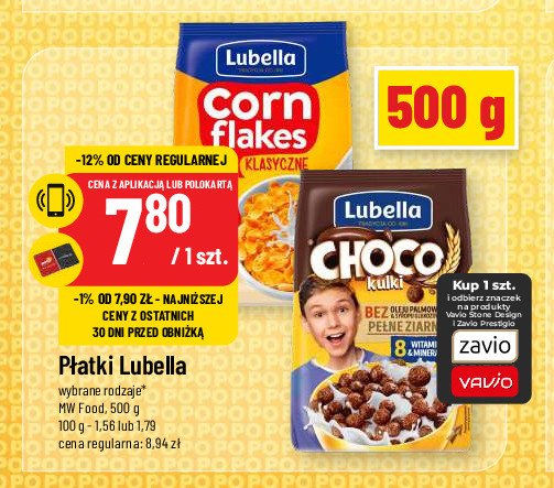 Płatki kukurydziane Lubella corn flakes promocja