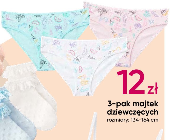 Majtki dziewczęce 134-164 cm promocja