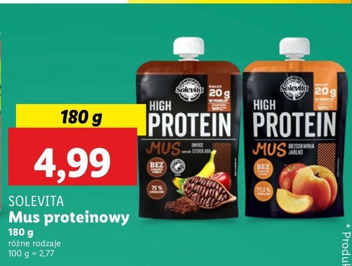 Mus czekoladowy Solevita high protein promocja