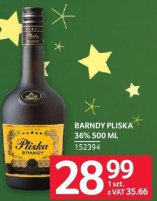 Brandy Pliska 36% 500 ml promocja w Selgros