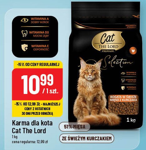 Karma dla kota z kurczakiem Cat the lord premium promocja w POLOmarket