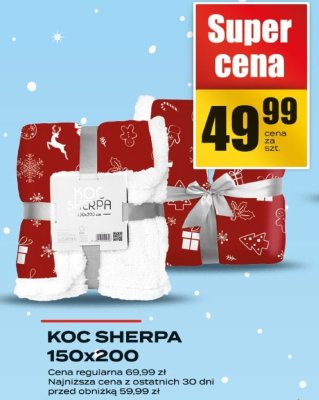 Koc sherpa 150x200 promocja w Supeco