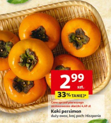Kaki persimon 1 szt. Auchan promocja