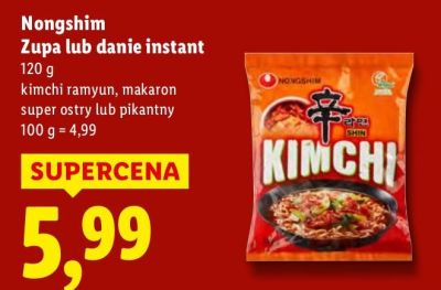 Zupa lub danie instant 120 g makaron pikantny promocja w Lidl