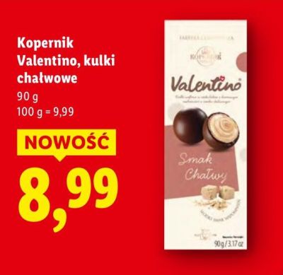 Kulki chałwowe Valentino promocja w Lidl