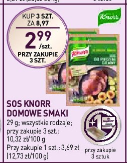 Sos do pieczeni jasny Knorr domowe smaki promocja w Stokrotka