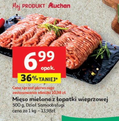 Mięso mielone z łopatki wieprzowej Auchan promocja