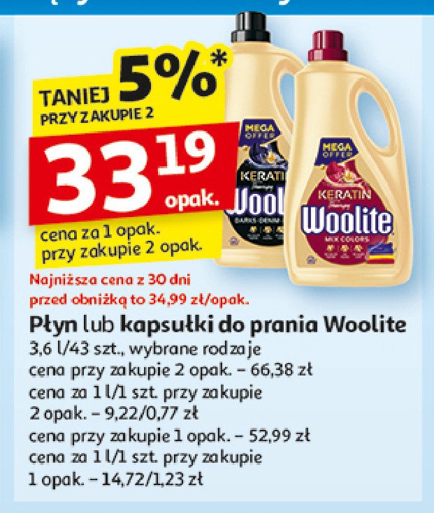 Kapsułki do prania mix colors Woolite keratin promocja