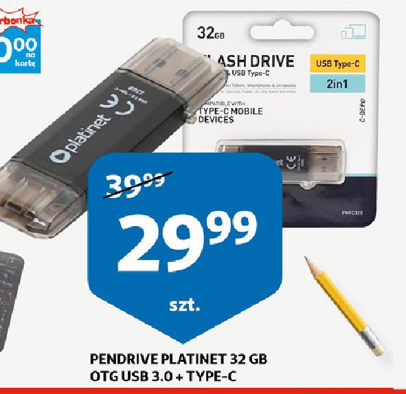 Flashdrive 32gb usb 3.0 Platinet promocja