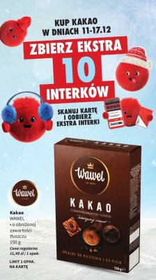 Kakao Wawel o obniżonej zawartości tłuszczu promocja w Intermarche