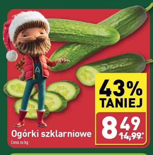 Ogórki szklarniowe promocja w Aldi