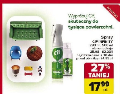 Spray do czyszczenia fresh Cif promocja