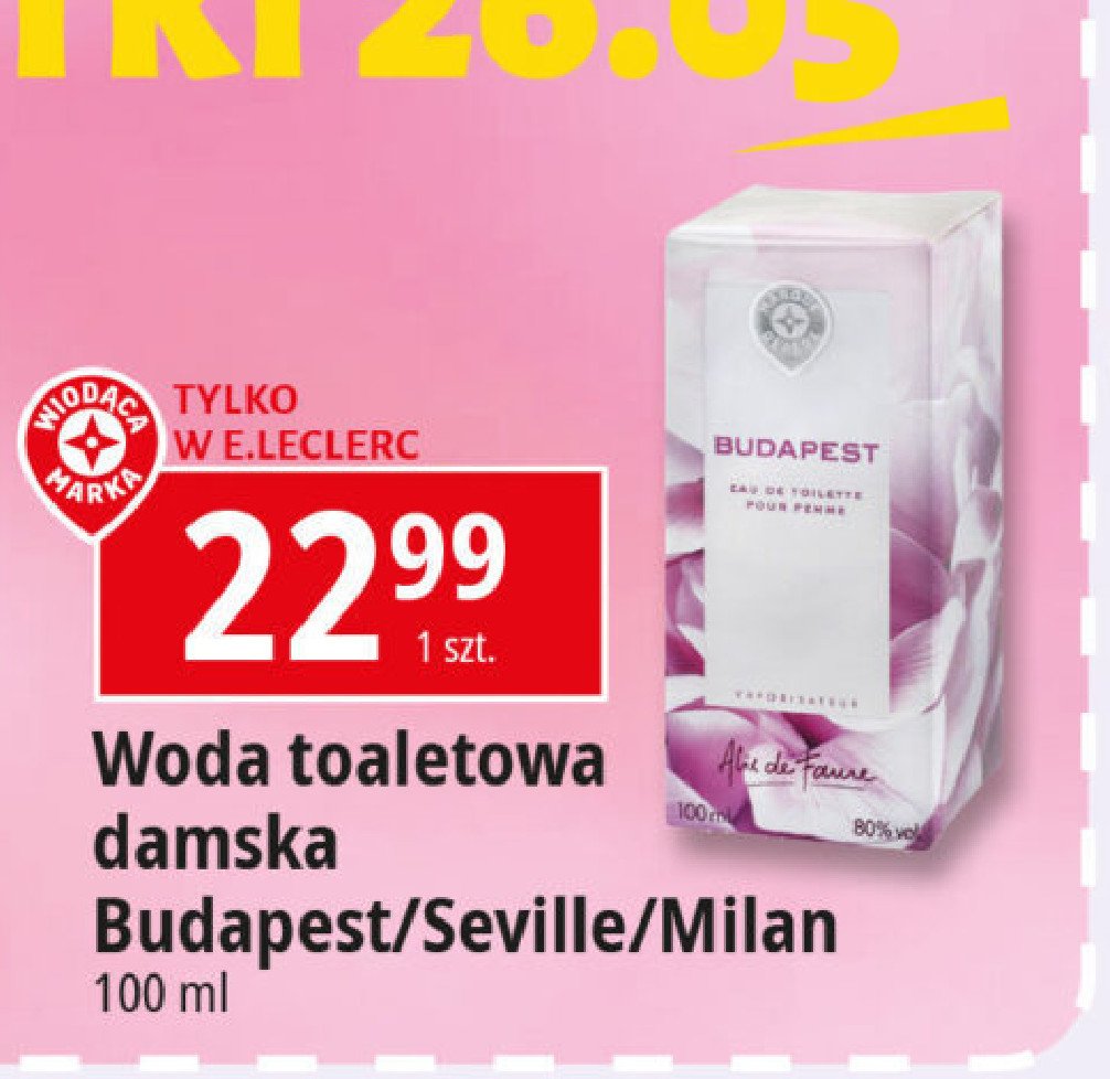 Woda toaletowa budapest Wiodąca marka promocja