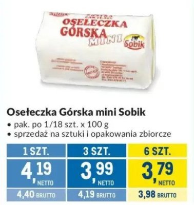 Osełeczka Górska mini Sobik promocja w Makro