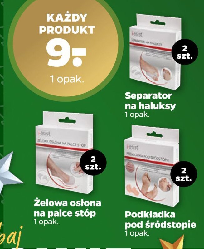 Podkładki na śródstopie I asist promocja w Netto