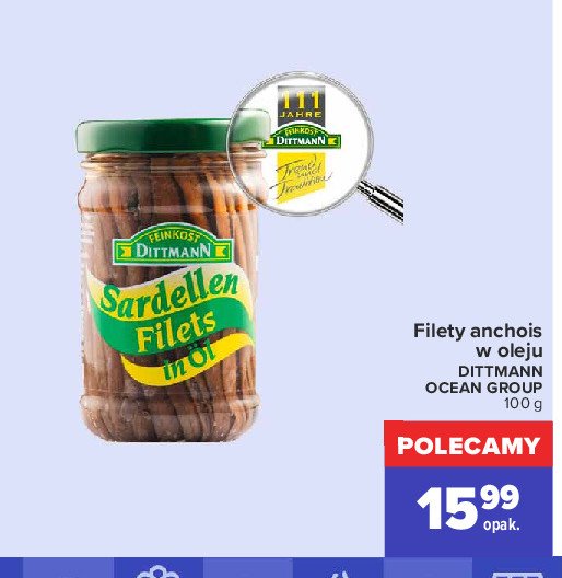 Filety anchois w oleju promocja