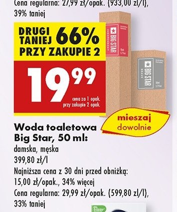 Woda toaletowa Big star independent promocja