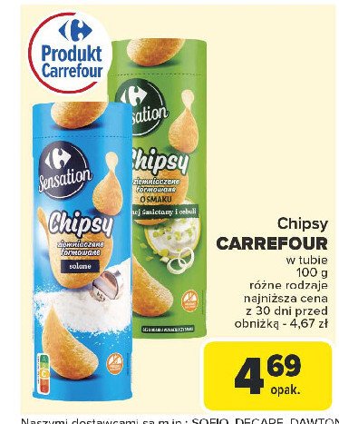 Chipsy solone w tubie promocja