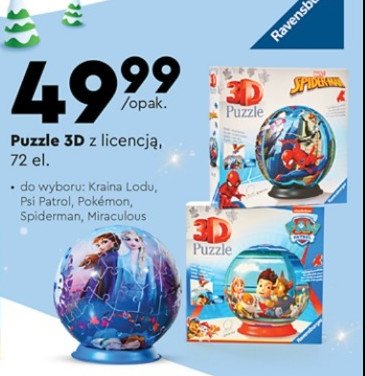 Puzzle 3d 72 el. kraina lodu ii Ravensburger promocja
