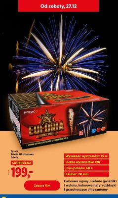 Bateria 120-strzałowa Euforia Pyroco promocja w Lidl