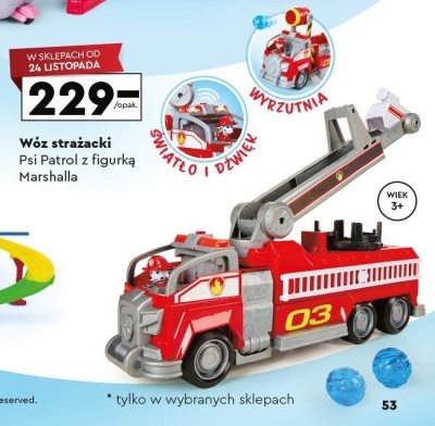 Wóz strażacki Psi Patrol z figurką Marshalla promocja w Biedronka