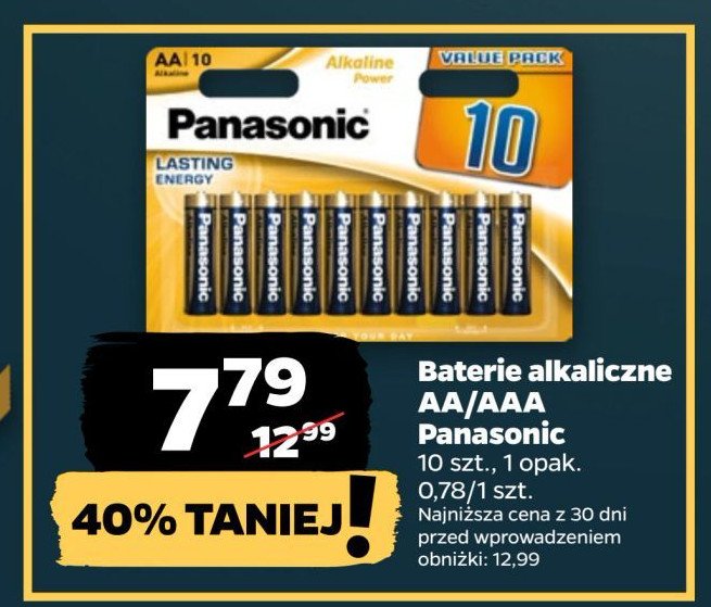 Baterie alkaliczne aa Panasonic promocja