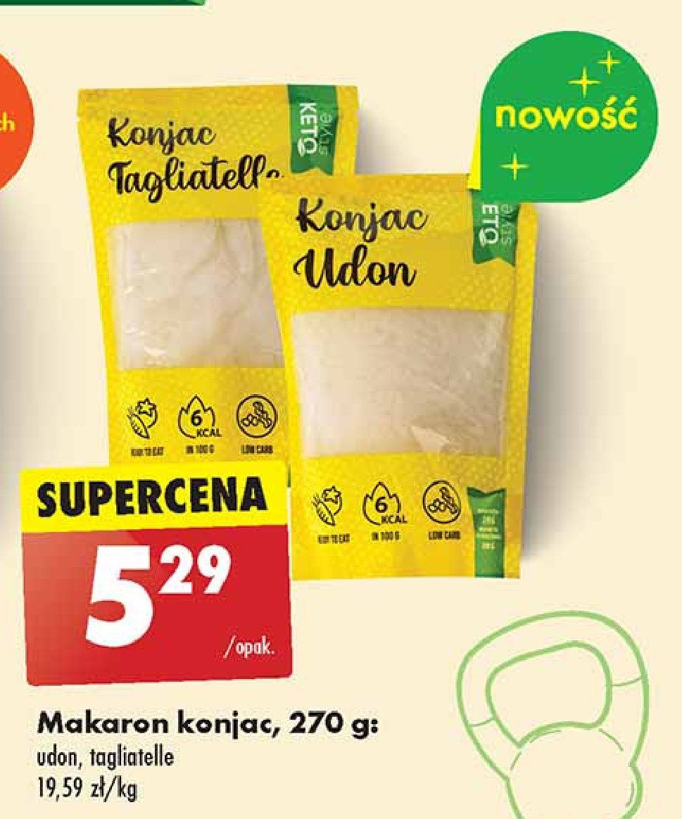 Makaron konjac udon promocja w Biedronka