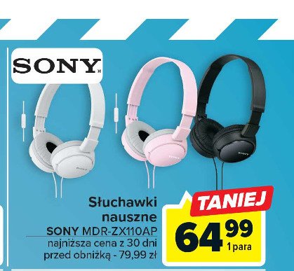 S艂uchawki mdrzx110apb Sony promocja