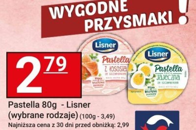 Pastella 80g - Lisner (wybrane rodzaje) promocja w Hitpol