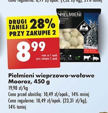 Pielmieni wołowo-wieprzowe Mooroz promocja w Biedronka