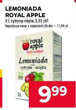 Lemoniada cytryna-mięta Royal apple promocja