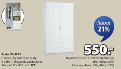 Szafa JENSLEV promocja w Jysk