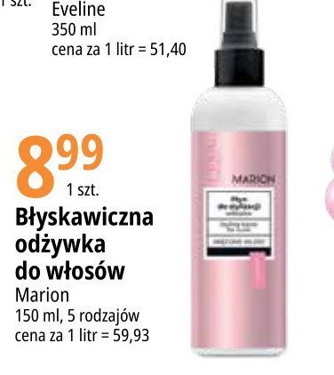 Błyskawiczna odżywka włosy łamliwe Marion natura silk promocja