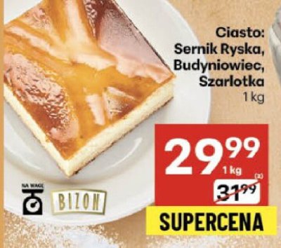 Ciasto Sernik Szarlotka promocja w Delikatesy Centrum