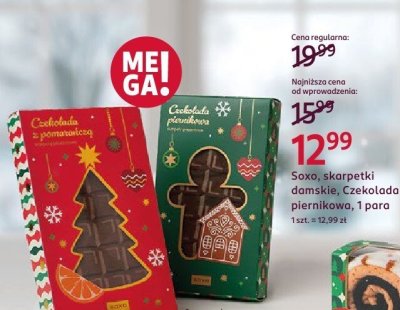 Skarpetki damskie Czekolada z pomarańczą Soxo, 1 para promocja w Rossmann
