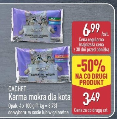 Karma mokra dla kota Cachet promocja w Aldi