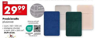 Prześcieradło pluszowe 200×200 cm promocja w Biedronka