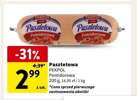 Pasztetowa pomidorowa Pekpol promocja