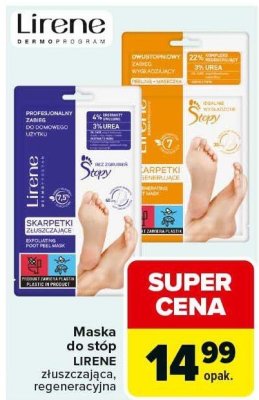 Maska do stóp LIRENE złuszczająca, regeneracyjna promocja w Carrefour Market