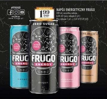 Nap贸j energetyczny wild strawberry Frugo promocja