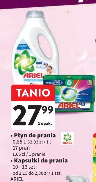 P艂yn do prania sensitive skin & fresh Ariel promocja