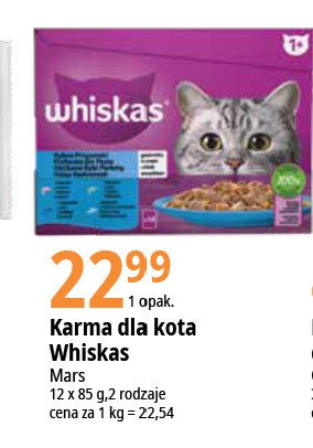Karma dla kota smaki rybne i tradycyjne w galaretce Whiskas promocja