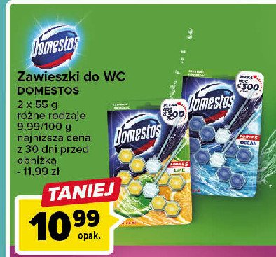 Kostka do wc lime Domestos power5 promocja