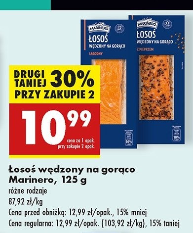 Łosoś wędzony na ciepło w pieprzu Marinero promocja