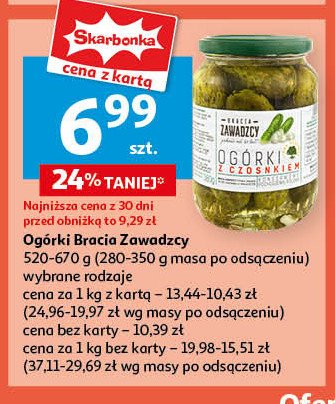 Ogórki z czosnkiem Bracia zawadzcy (podmarka) promocja